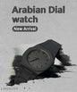 Black Arabic Aura Watch – Minimal Luxury Timepiece with Arabic Numerals